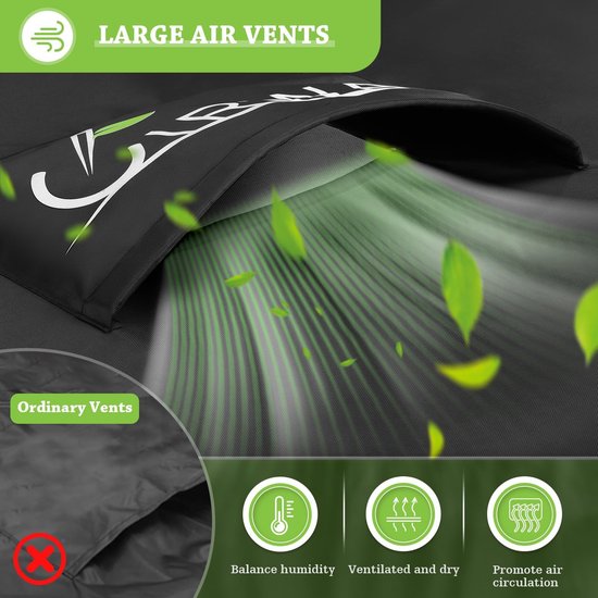 UIRWAY V-Shaped Garden Furniture Cover Waterproof with Ventilation Gate