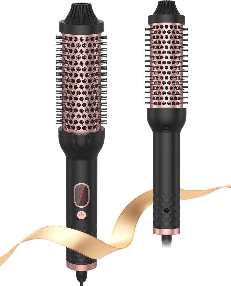 Warmteborstel 38 mm voor Haarstyling - Digitale Thermische Borstel met Meerdere Temperatuurinstellingen, Geschikt voor Reizen