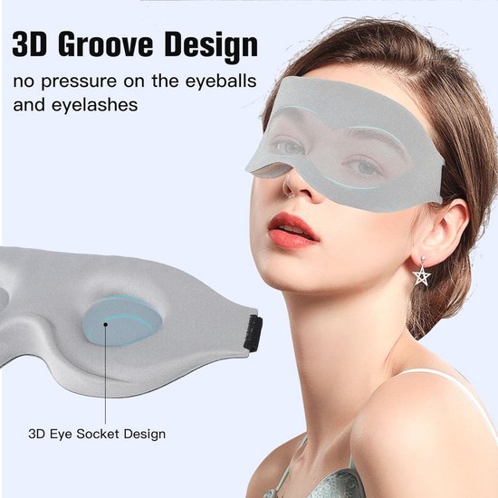 SGZIOO Gewogen oogmasker, slaapmasker voor volwassenen, comfortabele