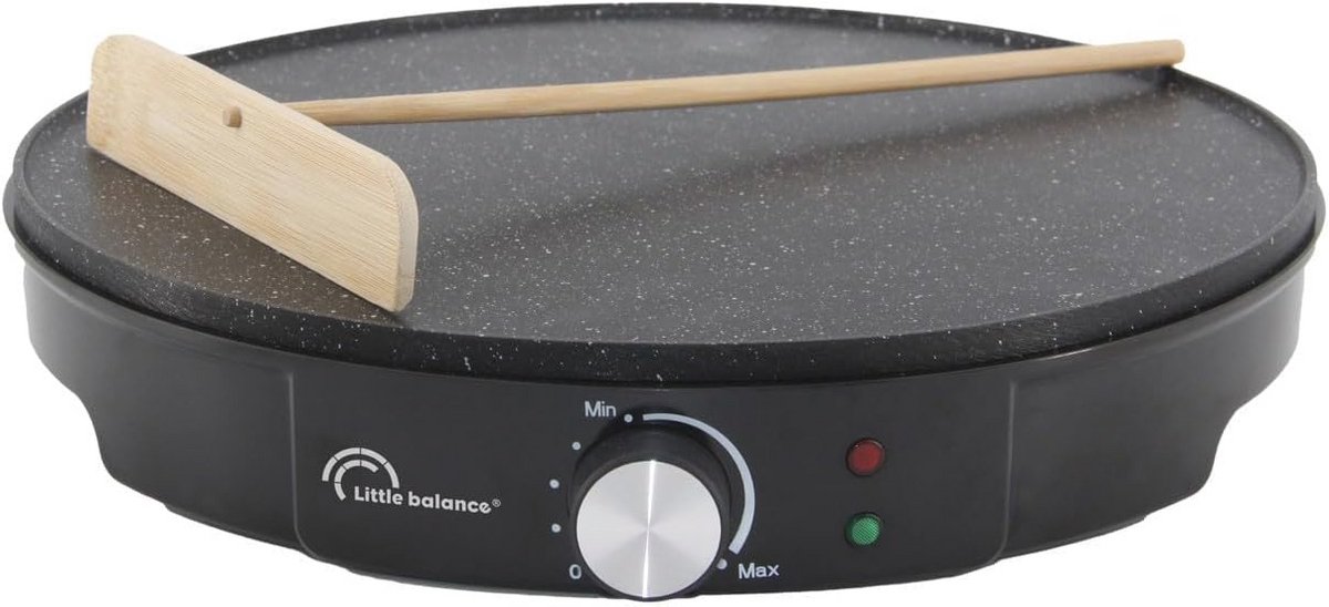 Elektrische Pannenkoekenpan met Instelbare Thermostaat - PFAS-vrij, 1200W, Zwart