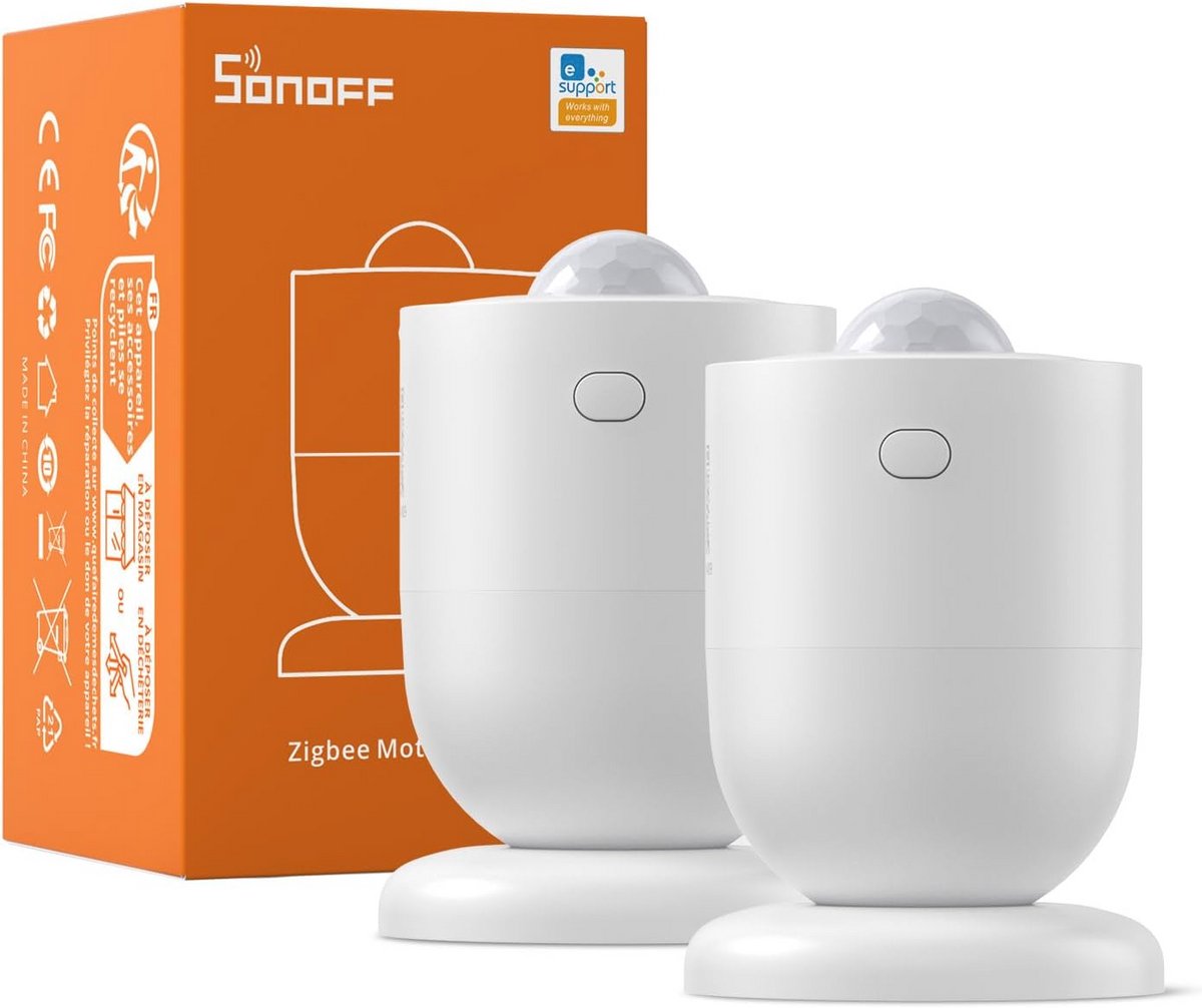 ZigBee Bewegingssensor 2 Stuks - Draadloze Bewegingsdetectie 5 Seconden, Slimme Scènes, ZigBee 3.0 Compatibel