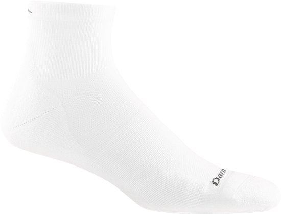 Darn Tough Run 1/4 Sock Ultra-Lightweight Cushion White