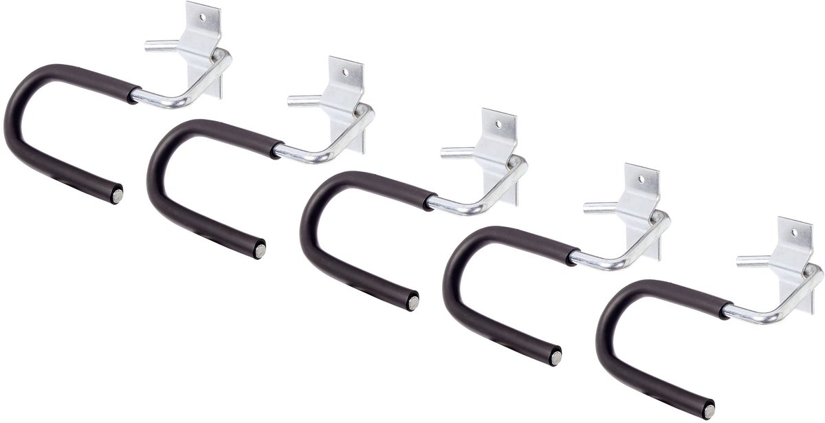 Alberts 855963 skihouder | gebogen | elektrolytisch blauw verzinkt | haakhoogte 70 mm | haakbreedte 130 mm | Set van 5