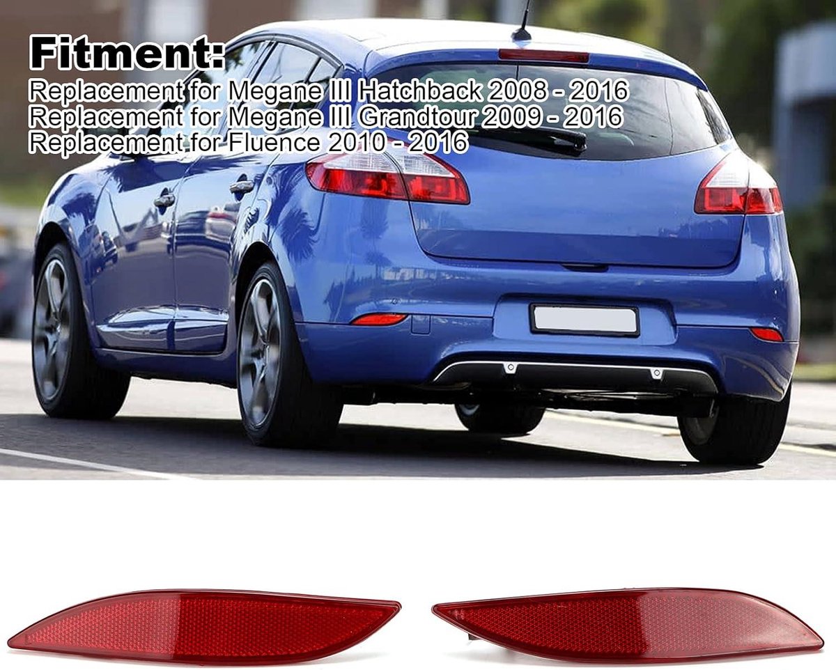 Achterbumperreflector - Vervang corrosiebestendig - 1 paar - voor auto - 265650004R