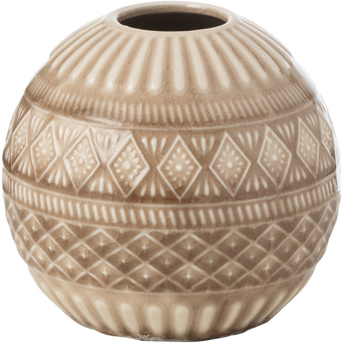 Vaas Ball Etnisch Porselein Beige S