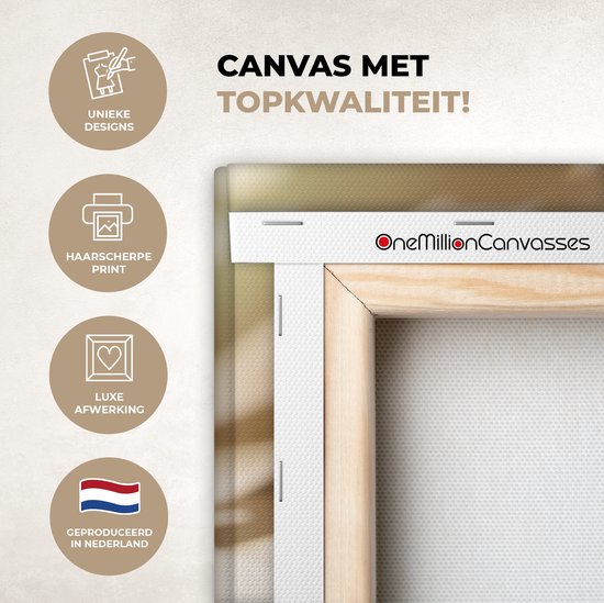 Tableau sur toile 40x30 cm - Décoration murale Vin - Verres à vin - Wit - Accessoires de Décoration murale - Décoration murale Cuisine - Peintures sur toile