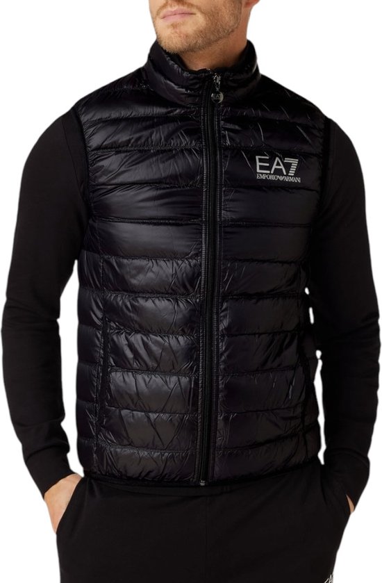 Bodywarmer Ea7 Zwart avec étiquette imprimée