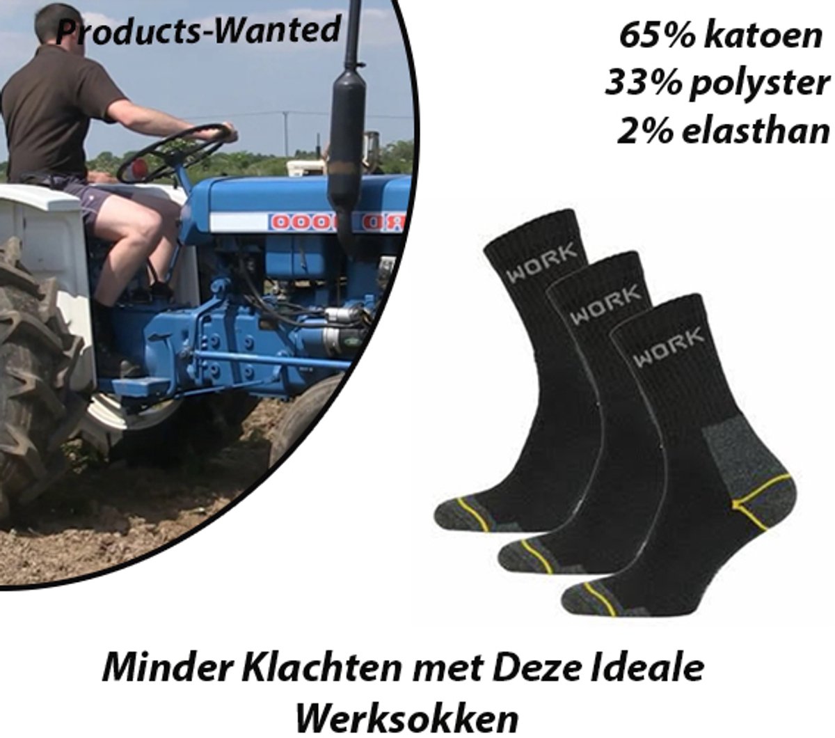 6 Paar - Minder Klachten met Deze Ideale Werksokken – Maat 43-45