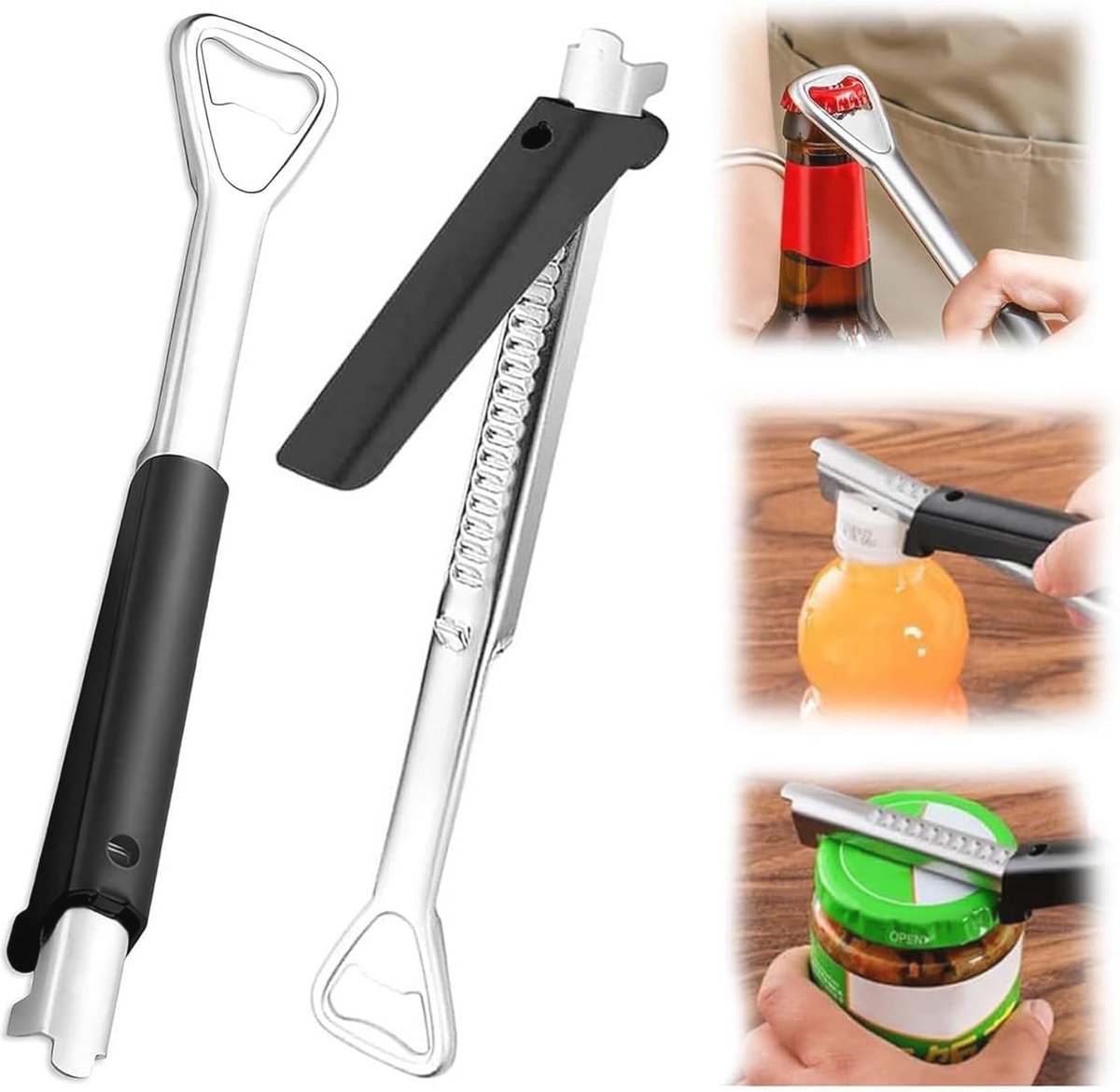 2-in-1 Glasopener en Buteleopener voor Senioren - Gemakkelijke Schroefdeksel Voor Senioren