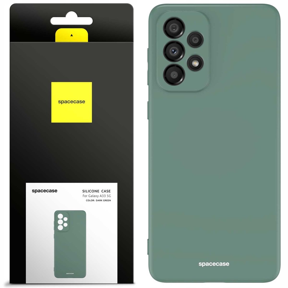 Spacecase Siliconen Hoesje Voor Samsung Galaxy A33 5G Donkergroen
