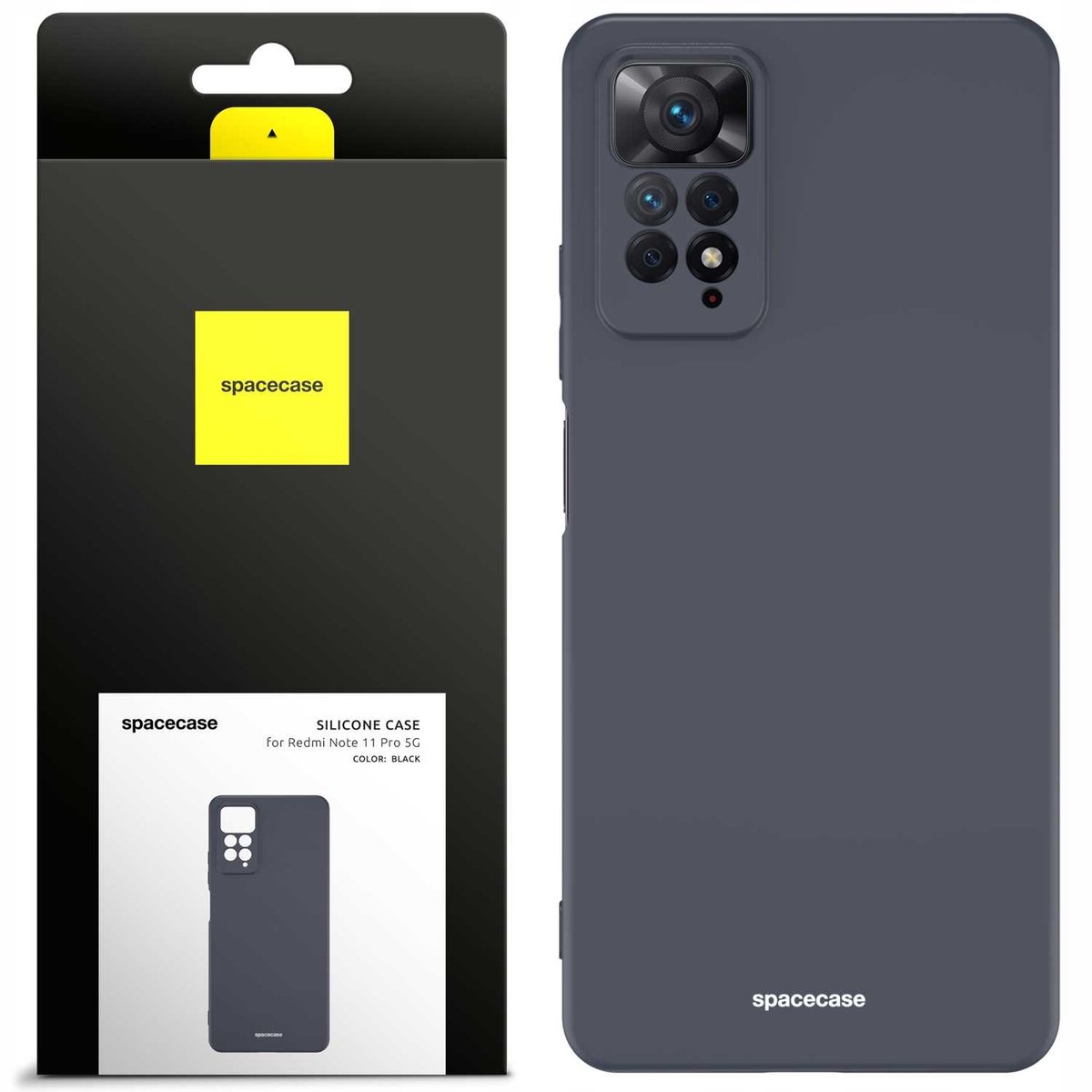 Spacecase Case Voor Xiaomi Redmi Note 11 Pro 5G Telefoon Zwart