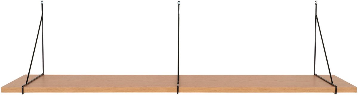 Wandplank Chiba - Natuur/Zwart 120x29cm - House Nordic - Wandrek - Bruin - MDF