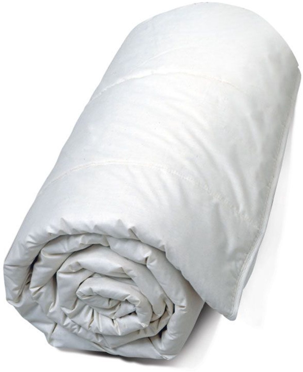 H&D Summer Silk Zijden Zomerdekbed - 100% Natuur Wilde zijde vulling - Tijkstof van 100% puur Percal zachte Katoen - Lits-jumeaux- 260x220cm