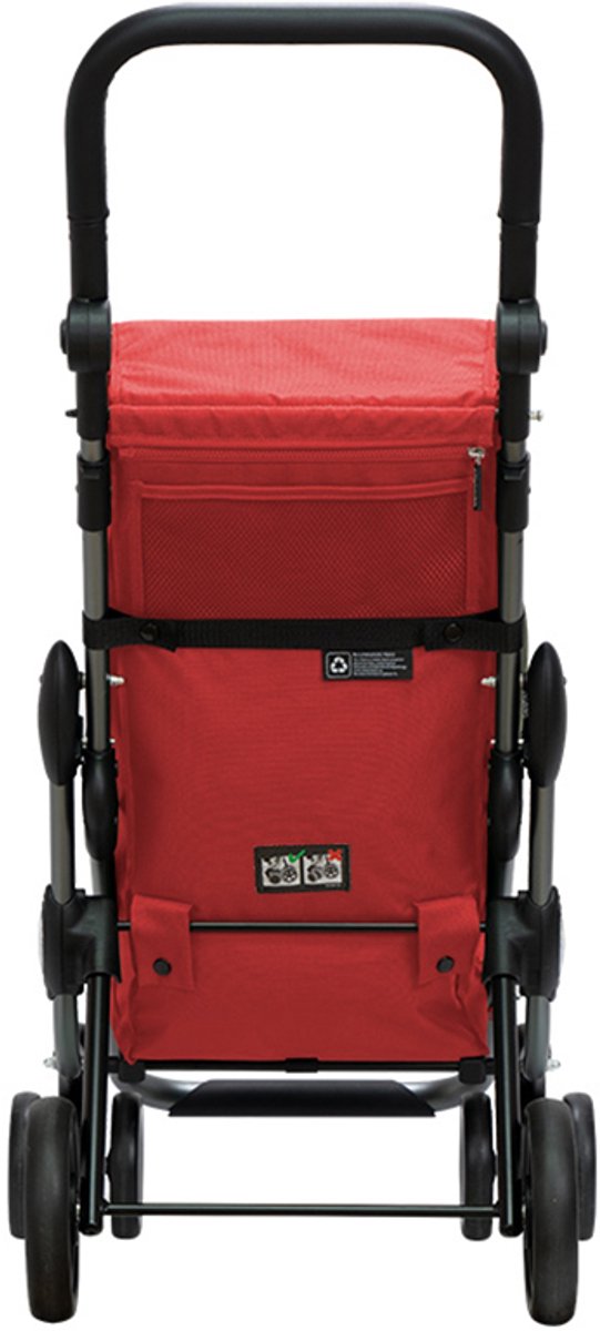 Go Four Boodschappentrolley – Rood, 43,5 Liter