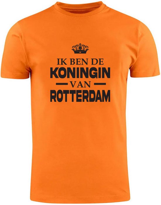 Ik ben de koningin van Rotterdam Oranje T-shirt | koningsdag | nederland | holland
