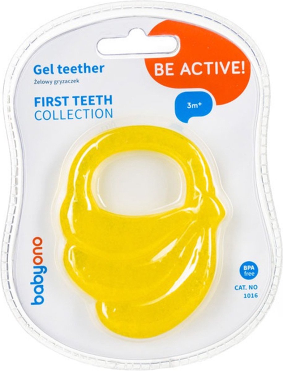 Goedkoopste Babyono 'Bananen ' Koelbijtring met Ice gel, 3 m Geel