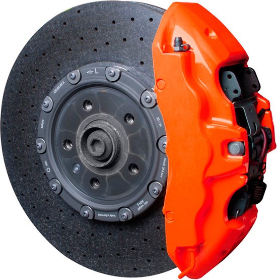 Kit peinture étrier de frein Foliatec - Orange fluo - 4 composants