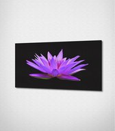 Purple Flower Canvas- 100 x 60 cm - Bloemen - Schilderij - Canvas - Slaapkamer - Wanddecoratie  - Slaapkamer - Foto op canvas