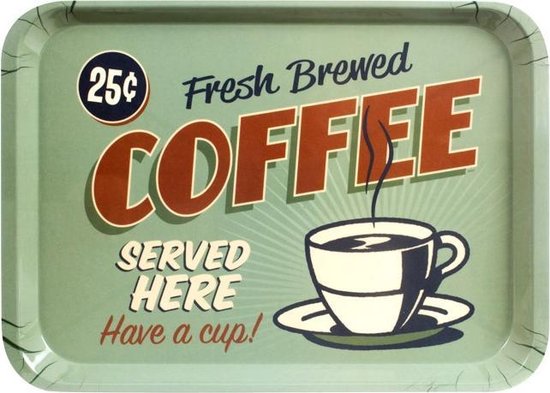 Dienblad Rechthoek - Fresh Coffee Kunststof - 45,8 x 32,5cm | bol.com