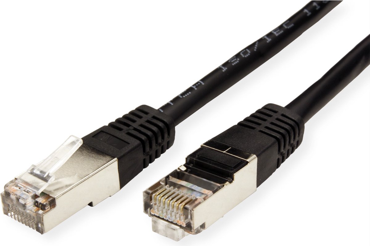 ROLINE patchkabel Cat.5e (Klasse D) FTP, zwart, 3 m