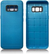 Blauw met putjes flexibel hoesje voor de Samsung Galaxy S8