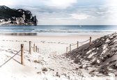 Fotobehang Beach Path Nature Sea SandCliff | XL - 208cm x 146cm | 130g/m2 Vlies