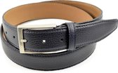 Michaelis Riem Navy Blauw Koeienleer Zilveren Gesp - 115