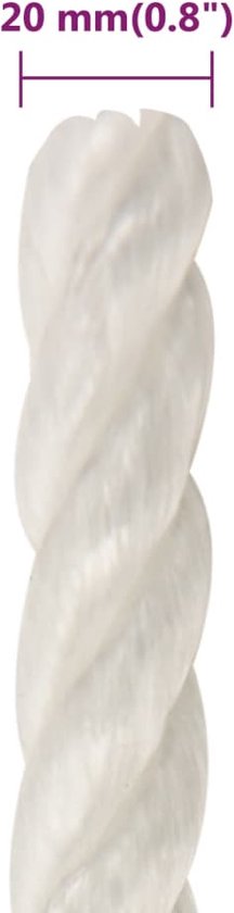 vidaXL Werktouw 25 mm 25 m polyester zwart152843 - Dekzeilen en spanbanden | fnac België