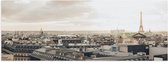Poster (Mat) - Uitzicht van Parijs met in de Achtergrond de Eiffeltoren, Frankrijk - 90x30 cm Foto op Posterpapier met een Matte look