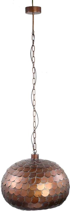 PTMD Imogen Hanglamp - H45 x Ø52 cm - Metaal - Koper