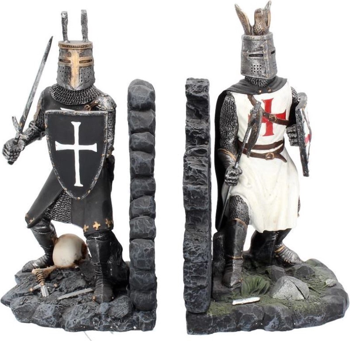 Nemesis Now Boekensteun Tempeliers Historische Kruisvaarder - The Duel - 19cm