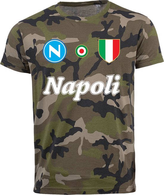 Napoli Camouflage Team T-Shirt - Groen - L