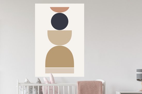 Stickers muraux - Sticker Foil - Cercle - Figures Géométriques - Abstrait - 80x120 cm - Film Adhésif - Stickers muraux Chambre Enfant - Papier Peint Auto Adhésif