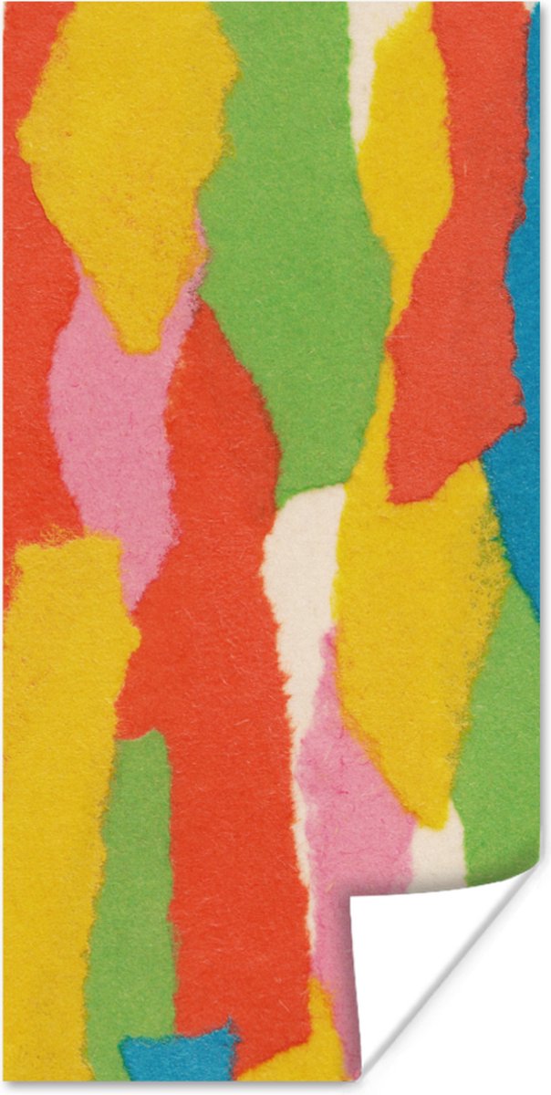 Poster Abstract - Vormen - Collage - Retro - 20x40 cm