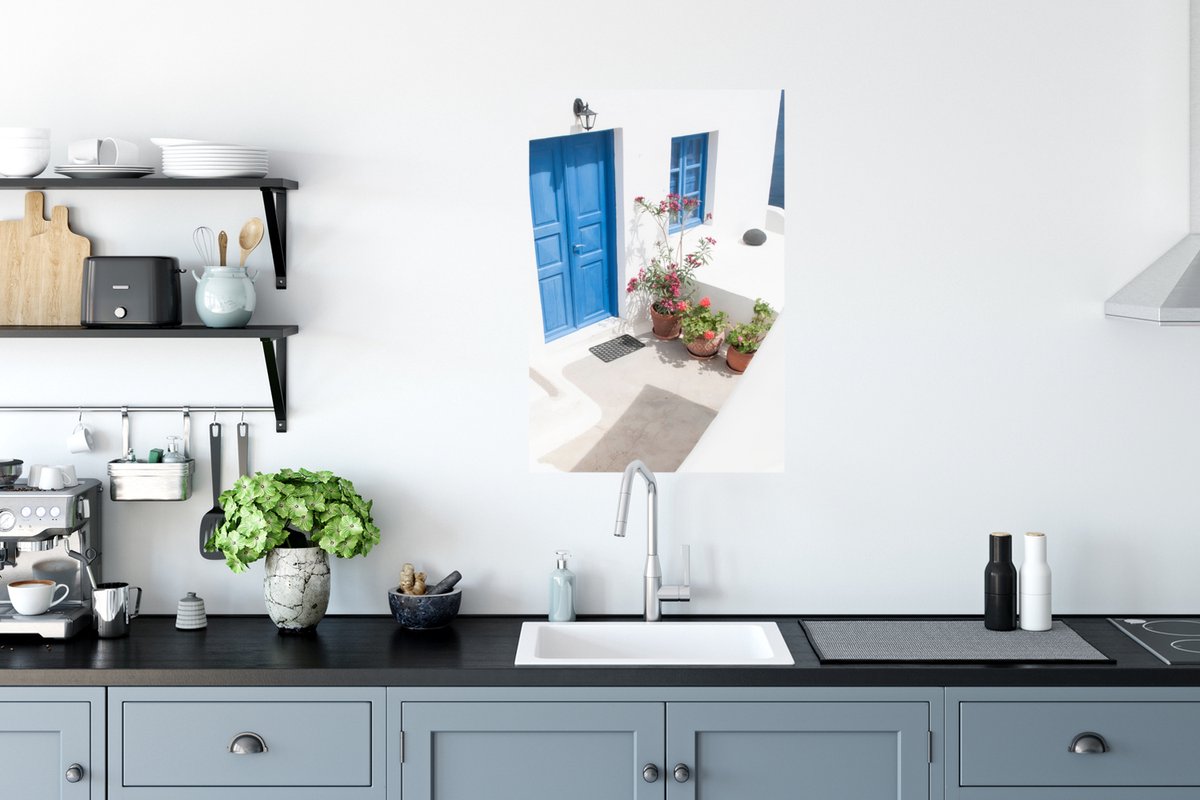 Architectuur - Blauw - Wit - Deur