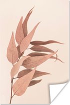 Poster Plant - Bruin - Natuur - Bloem - 40x60 cm