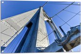 Tuinposter – Touwen en Platen van IJzeren Brug - 90x60 cm Foto op Tuinposter (wanddecoratie voor buiten en binnen)