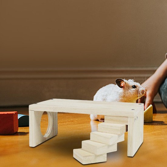 Hamsterplatform met Klimladder Decoratief Houten