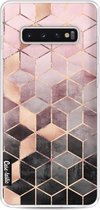 Casetastic Softcover Samsung Galaxy S10 Plus - Soft Pink Gradient Cubes