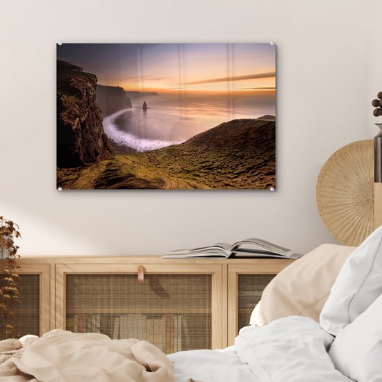8 kilomètres de long Falaises de Moher en Irlande Plexiglas 60x40 cm - Tirage photo sur Glas (décoration murale en plexiglas)