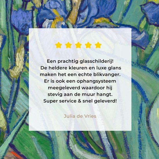 Peinture sur Verre - Iris - Vincent van Gogh - 40x80 cm - Peintures sur Verre Peintures - Photo sur Glas