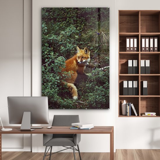 MuchoWow® Peinture sur Verre - Renard - Nature - Forêt - 100x150 cm - Peintures sur Verre Acrylique - Photo sur Glas