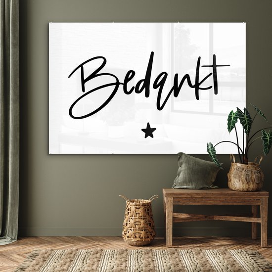 MuchoWow® Peinture sur Verre - Merci - Citations - Collègue - Proverbes - 150x100 cm - Peintures sur Verre Acrylique - Photo sur Glas