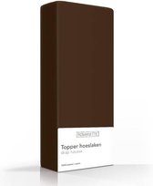 Romanette topper hoeslaken - Bruin - Lits-jumeaux (160x200 cm)