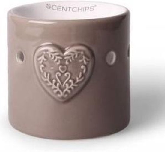 Scentchips® Regular Embossed Hart Taupe waxbrander geurbrander
