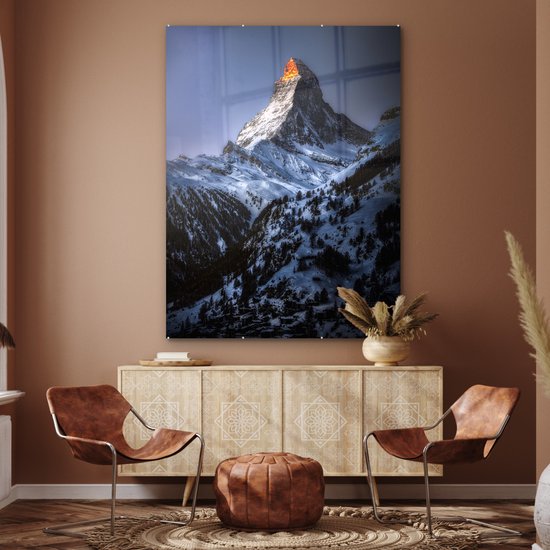 Peinture sur Verre - Cervin en Suisse - 120x160 cm - Peintures sur Verre Peintures - Photo sur Glas