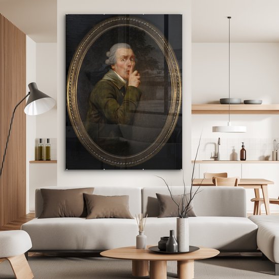 MuchoWow® Peinture sur verre 120x160 cm - Peinture sur verre acrylique - La discrétion - Tableau de Joseph Ducreux - Photo sur verre - Peintures