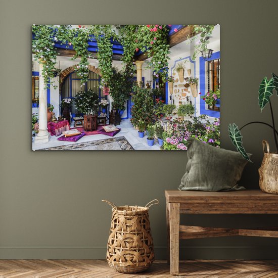 Carré coloré en plexiglas de Cordoue espagnol 90x60 cm - Tirage photo sur Glas (décoration murale en plexiglas)