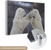 Peinture sur Verre - Ours Polaires - Jouant - 90x60 cm - Peintures sur Verre Peintures - Photo sur Glas