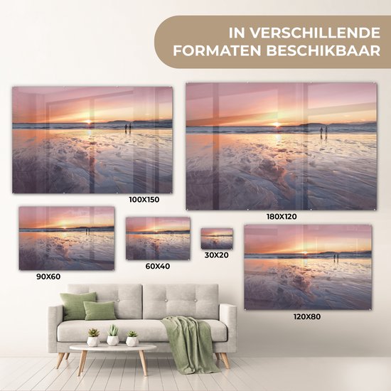 Peinture sur verre - Plage - Soleil - Mer - 180x120 cm - Peintures acryliques - Photo sur Glas